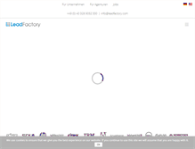 Tablet Screenshot of leadfactory.com